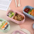Wheat Straw Carrying Lunch Box Office Worker Student Party Lunch Box Children Separated Cooking Cutlery Set Wholesale