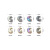 Manicure Fritillary Moon Ornament Internet Hot New Light Luxury High Fixed Color Retention Metal Moon Japanese Nail Sticker Decorations