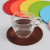 Creative Simple Style Candy Color Silicone 10cm round Coaster for Foreign Trade