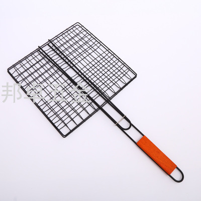 Electrophoresis Hamburger Outdoor Barbecue Wire Mesh Clip Grilled Fish Barbecue Vegetable Plywood Barbecue Tool Barbecue