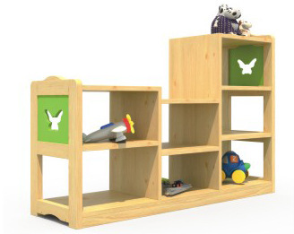 Kindergarten Solid Wood Toy Cabinet Wooden Cabinet Children's Toy Storage Rack Children's Book Cabinet Log Toy Cabinet
