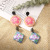 Pastoral Style Acrylic Petal Earrings Cute Silver Needle Small Tassel Earrings Female Online Influencer Sweet Earrings Earrings