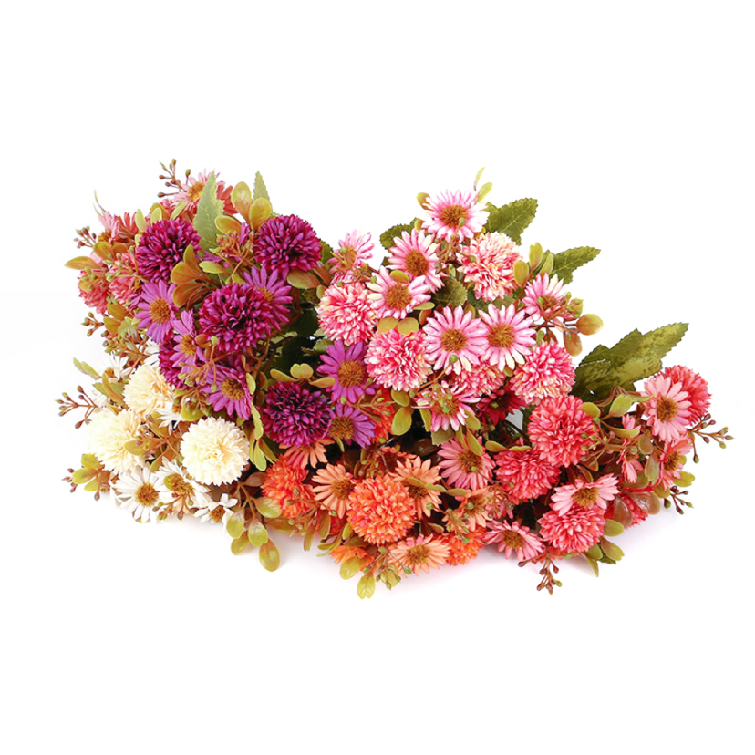 仿真丽菊花装饰假花洋牡丹 仿真绢花洋甘菊客厅摆设插花仿真花束