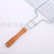 Round Handle Large Six Barbecue Wire Mesh Clip Barbecue Grilled Fish Clip Rectangular Commercial Bold Plaid Barbecue Net