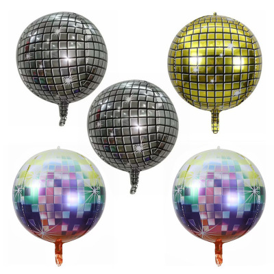 22-Inch 4D Disco Aluminum Balloon Golden Silver 4D Balloon Adult Party Decoration Layout Disco Ballxizan