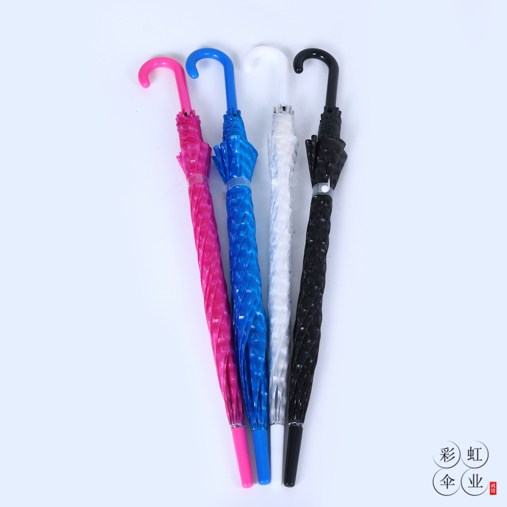 厂家直销八骨弯柄雨伞女晴雨两用长柄伞车载大号大雨用自动直杆伞