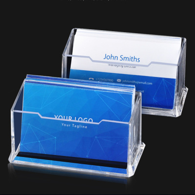 Transparent Single Layer Plastic Name Card Holder Desktop Business Card Case Simple Double Layer Three Layer Business Card Holder Plastic Card Holder