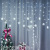 LED Snowflake Ice Strip Light String Christmas New Decorative Light Snowflake Curtain Light Outdoor Waterproof Wedding Small Colored Lights