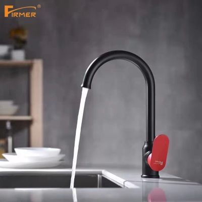 Firmer2022 New Red and Black Series Faucet High Quality Copper Basin Kitchen Bathtub Faucet Series