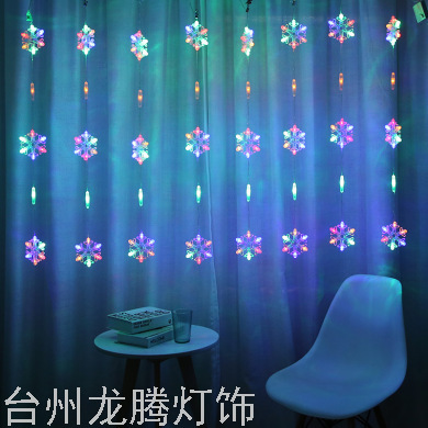 Colored Lantern Flashing String Starry Sky Christmas Ornaments Snowflake Decorative Light Room Bedroom Layout Star Light