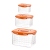 H87-906 Refrigerator Storage Box Food Grade Transparent Household Plastic Sealed Crisper with Handle New Product