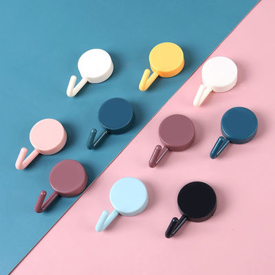 Hooks Strong Nail-Free 3M Adhesive Small Hook Punch-Free Magic Stickers Sticky Hook Color Kitchen Bathroom Small Sticky Hook