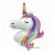 Large Rainbow Unicorn Aluminum Film Balloon Single Horn Horse Head Aluminum Foil Helium Balloon Children's Toy Birthday Decoration