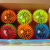 12cm Flash Two-Color Ball Elastic Massage Ball Thorn Ball Children's Luminous Sound Jumping Ball Toy Stall Wholesale