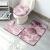 Embossed Foreign Trade Hot Sale Tie-Dyed Bathroom Toilet Three-Piece Floor Mat Doormat Carpet Floor Mat Japanese and Korean Style Floor Mat