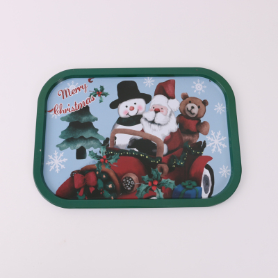 Multi-Specification Tinplate Tray Fruit Plate Cigarette Iron Tray Restaurant Tray Rolling Tray Cigarrette Tray Customization as Request