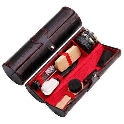 Travel Portable Leather Shoes Brush Set Leather Shoes Polishing Tool Black Shoe Polish Brush Shoe Brush Oiling Polishing Waxing