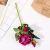 Artificial Flower 3 Head Feel Curling Rose Wedding Bouquet Feel Home Indoor Living Room Decoration Fake Flower Wholesale