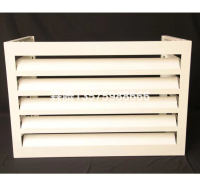 Commercial Ventilation Blinds Embedded Aluminum Alloy Cooling Port Air Conditioner Cover Decorative Window Exterior Wall Rainproof Louver