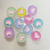 Oil Dripping Color Transparent round Heart Punching Beaded DIY Mobile Phone Charm Handmade Ornament Necklace Accessories Material