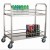 Stainless Steel Street Flusher Two-Layer Double-Layer Dining Car Hotel Restaurant Kitchen Storage Rack Red Wine Mobile Trolley