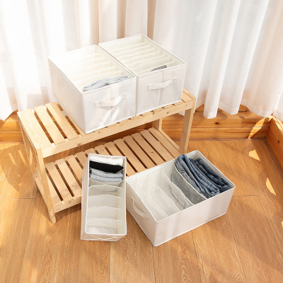 New Pp Plate Foldable Jeans Clothes Storage Box Bag Pp Plate Drawer Thick Underwear Storage Box