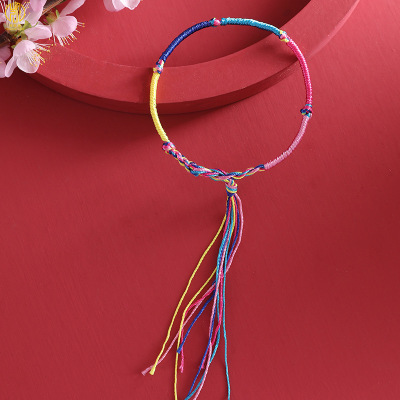 Dragon Boat Festival Colorful Rope Bracelet Hand-Woven Colorful Wire Dragon Boat Festival Small Gift Wholesale Stall Supply Factory Direct Sales
