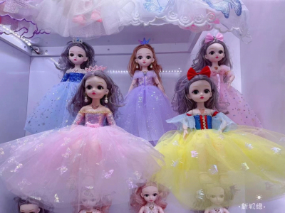New Machine Edge Barbie Doll 32cm Snowyprincess Dress Wedding Music Girl Gift Toys Doll
