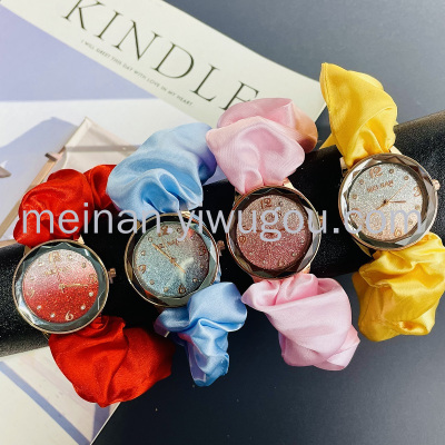 Korean Super Hot Women's Watch Ins Creative Flash Personal Watch Color Glitter Gradient Quartz Watch