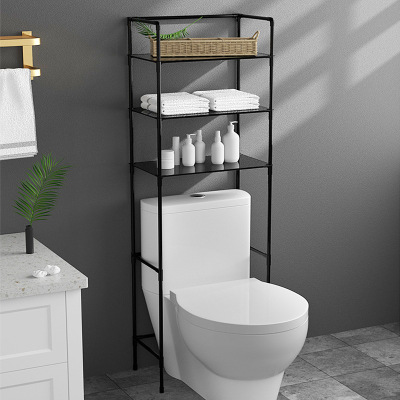 Toilet Floor-Type Toilet Storage Rack Bathroom Storage Rack Punch-Free Toilet Rack Toilet Storage Rack