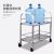 Stainless Steel Street Flusher Two-Layer Double-Layer Dining Car Hotel Restaurant Kitchen Storage Rack Red Wine Mobile Trolley
