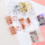 Cross-Border Supply Rose Gold Plating Transparent Pushpin Size Long Tail Clip Clip Four-Grid Box Creative Office Combination