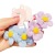 One-Pair Package Korean Sweet Candy Color Flower Children's Hair String Cute Girl Heart Hair Ring Mori Style Headband Hair Accessories