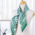 FENNYSUN 90*90cm Twill Wrap Shawl Geometric Stripes Silk Sca