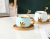 Crown Ceramic Cup Couple Water Cup with Spoon with Coaster Mug Creative Home Breakfast Coffee Cup Tea Cup