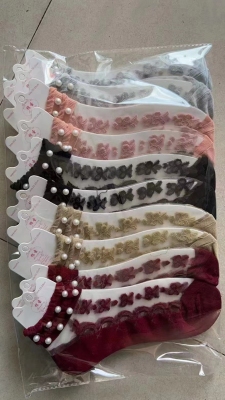 Xinyu Bird Factory Direct Sales Pearl Pattern Fashion Women's Socks