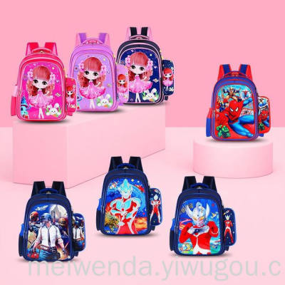 One Piece Dropshipping Primary School Children 1-6 Grade Cartoon Cartoon Schoolbag Portable Backpack Wholesale