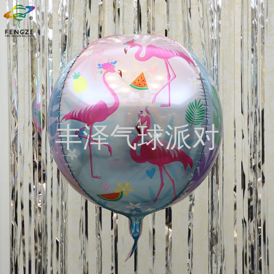 Unicorn Flamingo Series 4D Balloon Birthday Party Decoration Layout 4D Ball Factory Direct Sales Cross-Border Hot Sale