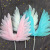INS Style Simple Black and White Dark Beautiful Angel Wings Feather Handmade Fondant Birthday Cake Insertion Plug-in