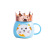 Crown Cat Mug Fresh Mug Cat Ceramic Cup Milk Cup Couple Water Cup Cup Set Gift