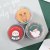 Cross-Border Christmas Clip Creative round Barrel Red Green Long Tail Clip Cultural and Creative Binding Gift Golden Push-Pins for Illuminated Globes Display Box