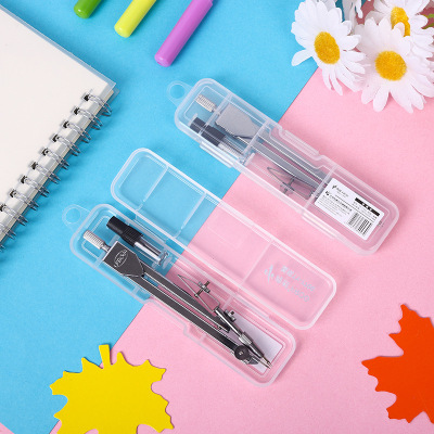 Student Stationery Compasses Set Examination Exclusive Metal Compass Silver Professional Drawing Tools with Pencil Leads