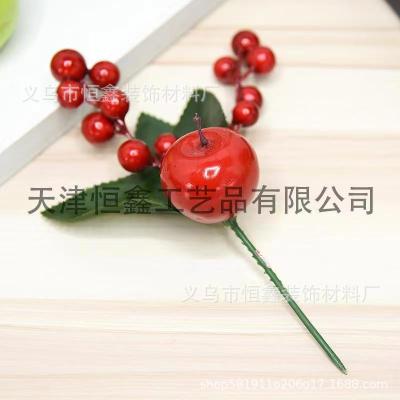 Christmas Tree Decorations Christmas Red Berry Twig Cutting Pine Cone Christmas Tree Flower DIY Decoration