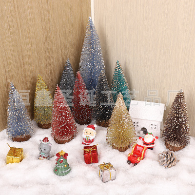 Mini Christmas Tree Desktop Window Decoration Christmas Holiday Gift Shopping Mall Decorations Factory Direct Sales