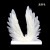 INS Style Simple Black and White Dark Beautiful Angel Wings Feather Handmade Fondant Birthday Cake Insertion Plug-in
