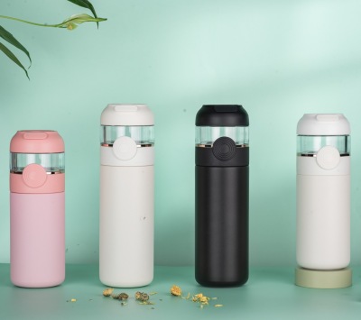 Ceramic Temperature Thermos Cup Tea and Water Separation Hidden Handle Ceramic New Fashion Trending 304 and 316 Cups