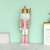 New 30cm Wooden Decorative Crafts Christmas Holiday Decoration Nutcracker Pink Scale Cloth King Ornaments