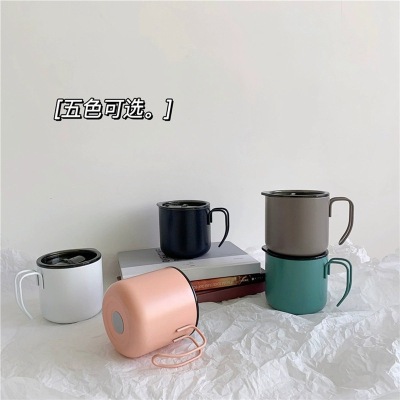 New 304 Stainless Steel Coffee Cup with Handle Mug Men and Women Fashion Insulation Cup Gift Student Hot Sale