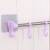 Brushed Silver Single-Rod Towel Rack Vacuum Power Post Seamless 7 Hook Towel Rack Brushed Gray Magic Stickers Towel Rack
