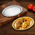 Hz473 Stainless Steel 304 Oval Disk Gold Barbecue Plate Korean Denier Plate Thickened Fish Dish Light Plate Dish Snack Plate